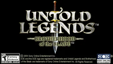 Untold Legends - Brotherhood of the Blade (EU) screen shot title